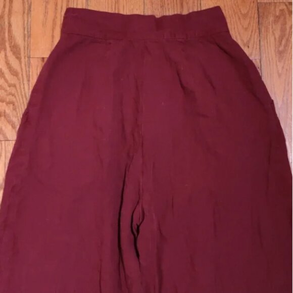 Vintage • burgundy wide-leg pants - Picture 5 of 11